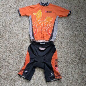 Cycling Jersey Set – Short Sleeve Top & Padded Shorts men's small